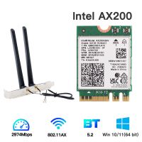 2400Mbps Dual-Band Wi-Fi 6การ์ดไร้สาย Intel AX200เดสก์ท็อปชุดบลูทูธ5.1 AX200NGW NGFF Windows 10อะแดปเตอร์802.11Ax M.2