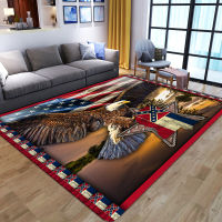 Eagle 3D Cars for Living Room Bedroom Rug National flag floor Mat Doormat Bedside sofa Kids Play Soft Flannel Memory Foam Rug