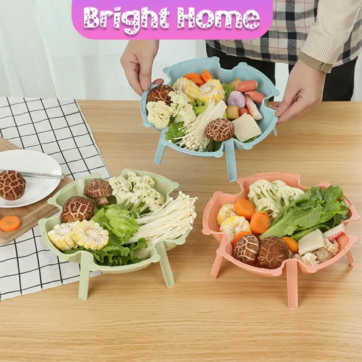 ถาดวางผลไม้ ถาดชาบู ชั้นเก็บอาหาร ถาดชาบู Hot pot side dish Lazada.co.th