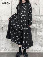 XITAO Dot Jumpsuits Fashion New Women Full Sleeve Goddess Fan Casual Black Jumpsuits