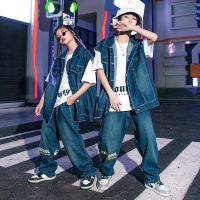 [COD] Hip-hop children bboyhiphop spring and summer boys foreign style denim childrens catwalk costumes dancers