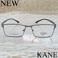 แว่นตา KANE สำหรับตัดเลนส์ กรอบแว่นตา ชาย-หญิง Fashion รุ่น 5608 สีเทา กรอบเต็ม ทรงเหลี่ยม ขาข้อต่อ Stainless Steel