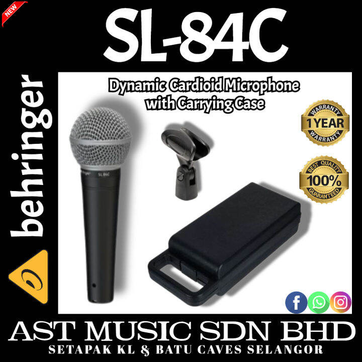 Behringer SL84C Dynamic Cardioid Microphone with Carrying Case (SL 84C