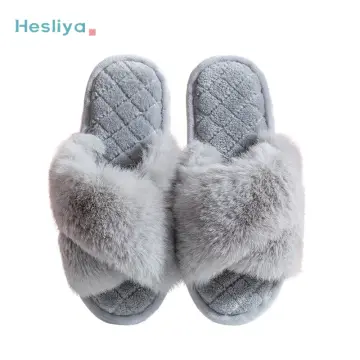 Fur slippers deals for home