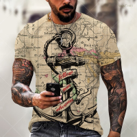 2023 NEW Anchor Graphic Fun Summer Mens Top T-shirt Fashion 3d Print T-shirt Short Sleeve Street Casual Big T-shirt Size：s-5xl