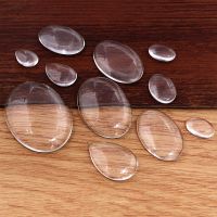 10X14 Mm 13X18 Mm 18X25 Mm 20X30 Mm 25X35 Mm 30X40 Mm Drop Oval Datar Kembali Jelas Kaca Cabochon tinggi Kualitas Promosi Barang Promosi