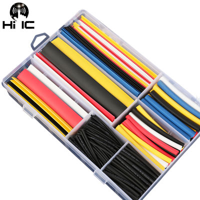 360Pcs Thicken Heat Shrink Tubing Sets Insulation Shrinkable Tube Polyolefin Termoretractabil 2:1 Thermal Wrap Wire Cable Tool