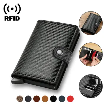 New PU Leather Short Creative Carbon Fiber Wallet Men's Business Multi-card  Personalized Card Holder Coin Purse