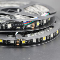 1 M 5 M ไฟ LED Strip 5050 RGB PCB สีดำ DC12V ยืดหยุ่น LED เทปโคมไฟ 60 LED/M 5050 RGB/สีขาว/อบอุ่นสีขาว/สีฟ้า/สีเขียว/สีแดง/RGBW-Youerd