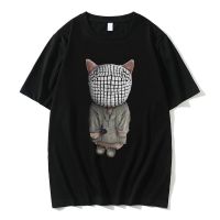 Rapper Kanye West Kitty T-Shirt Lucu Pria Fashion Tshirt Ukuran Besar Pria Kasual Kerah O T Shirt Baru Pria Wanita Kaus Vintage S-4XL-5XL-6XL