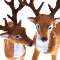 1 PC คริสต์มาสกวางคริสต์มาส Elk Plush Reindeer คริสต์มาสตกแต่ง Fairy Garden Miniatures Props-gnxk