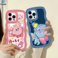 Rixuan เคส A24 Samsung A04e A14 A13 A04 A30s A21s A12 Samsung M23 5กรัม A02s A32 A03 A23 A31 A11 A52 A04s A52s A22 A50 A53 A03s A71 A51น่ารักการ์ตูนพื้นที่น่ารัก Kirby นักบินอวกาศขอบคลื่นเคสนิ่ม TPU โดย