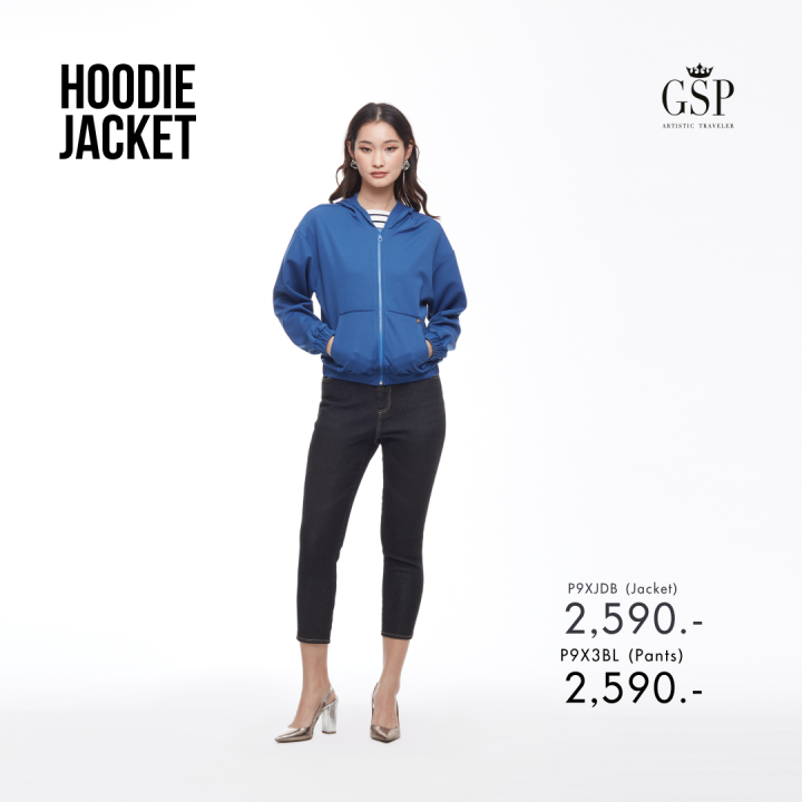 GSP Jacket ฮู้ดดี้แจ็คเก็ตทรงหลวม ผ้า Double Face เนื้อนุ่ม (P9XJDB