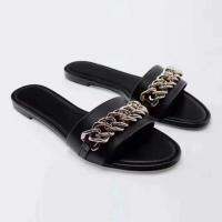 ZA summer new 22 flat-bottomed round-toed sls large size fashn tempeent word belt womens shoes a decoratn