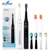 Sonic Electric Toothbrush USB Rechargeable Tooth Brushes Adult Timer Brush 5 Mode With Replacement Brush Heads IPX7 Waterproof