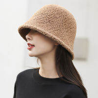 [hot]Fashion Lamb Wool Bucket Hats for Women Korean Version Fisherman Hat Retro Winter Warm Bucket Hats for Men Tide Simple Bonnet 【hot】