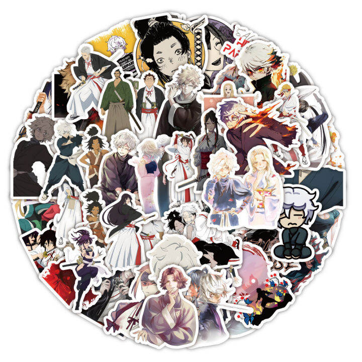 hells-paradise-jigokuraku-sticker-gabimaru-52-pcs-สุขาวดีอเวจี-กาบิมารุ-สติ๊กเกอร์-สติ๊กเกอร์การ์ตูน-สติกเกอร์อนิเมะ-ของเล่น-ของสะสม-diy