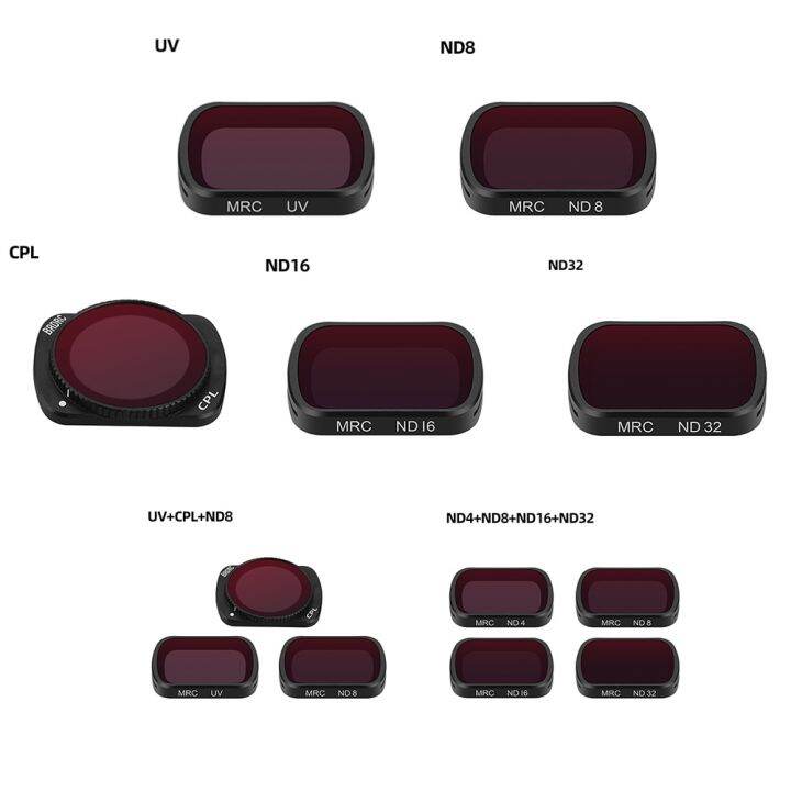 ดั้งเดิม-ชุดกล้องโดรนอะไหล่สำหรับ-dji-pocket-2กล้องตัวกรองป้องกันเลนส์ตัวหรี่แสงยูวีป้องกัน-cpl-อุปกรณ์เสริมโดรน