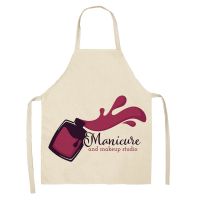 Kitchen Aprons for Women Cotton Linen Bibs Cleaning Pinafore Home Cooking Apron Waist Barista BBQ Aprons