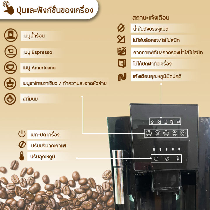 เครื่องชงกาแฟ-มัลติฟังก์ชั่น-เครื่องชงกาแฟอัตโนมัติ-เครื่องชงชาสด-coffee-maschine-19-bar-หน้าจอสัมพัส-รุ่น07s-มีพร้อมส่ง-ใช่ในออฟฟิต