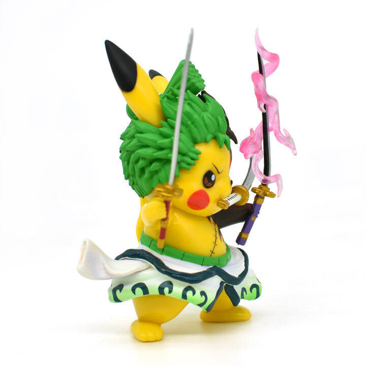 ใหม่อะนิเมะโปเกมอน-pikachu-คอสเพลย์-roronoa-zoro-one-p-iece-gk-คอลเลกชันของขวัญวันเกิดตกแต่งรูปการกระทำสถานะ