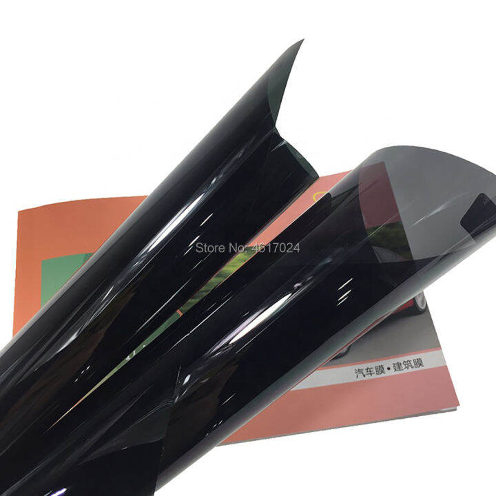 50cmx200cm-super-dark-charcoal-2-ply-vlt5-tinted-glue-new-vision-solar-car-stickers-window-tint-film