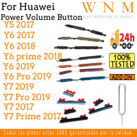 ปุ่มเปิดปิดสำหรับ Huawei Y5 Y6 Y7 Pro Y9 Prime Pro 2017 2018 2019ปุ่มเปิดปิดและปิดปุ่มปรับระดับเสียงขึ้นและลง