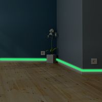 ZZOOI Luminous band baseboard Wall Sticker Glow In The Dark For Living Room Bedroom Self-adhesive Strip Sticker Home Decoration