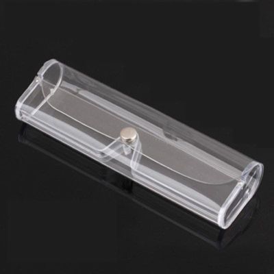 Button Design Light And Small Glasses Bag Transparent Glasses Box Presbyopic Glasses Box Plastic Glasses Case