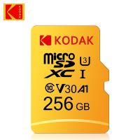 KODAK การ์ด SD ไมโคร TF 256GB 128GB 64GB 32GB การ์ดความจำแฟลชคลาส10 U3 4K การ์ด HD 128GB 256GB 32GB 64GB เมมโมรี่การ์ด TF