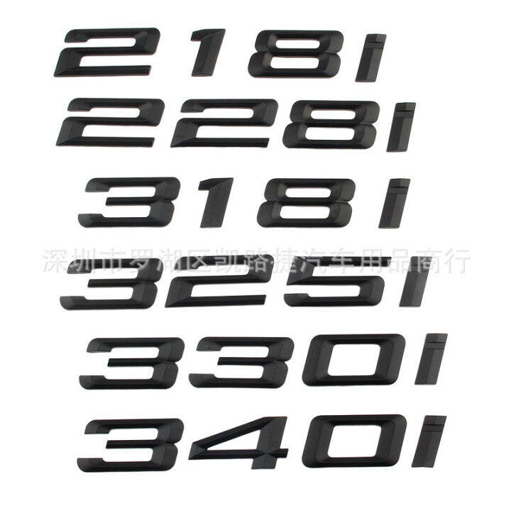 Glossy Black 316i 318i 320i 325i 330i 335i GT Trunk Boot Emblem Letter ...