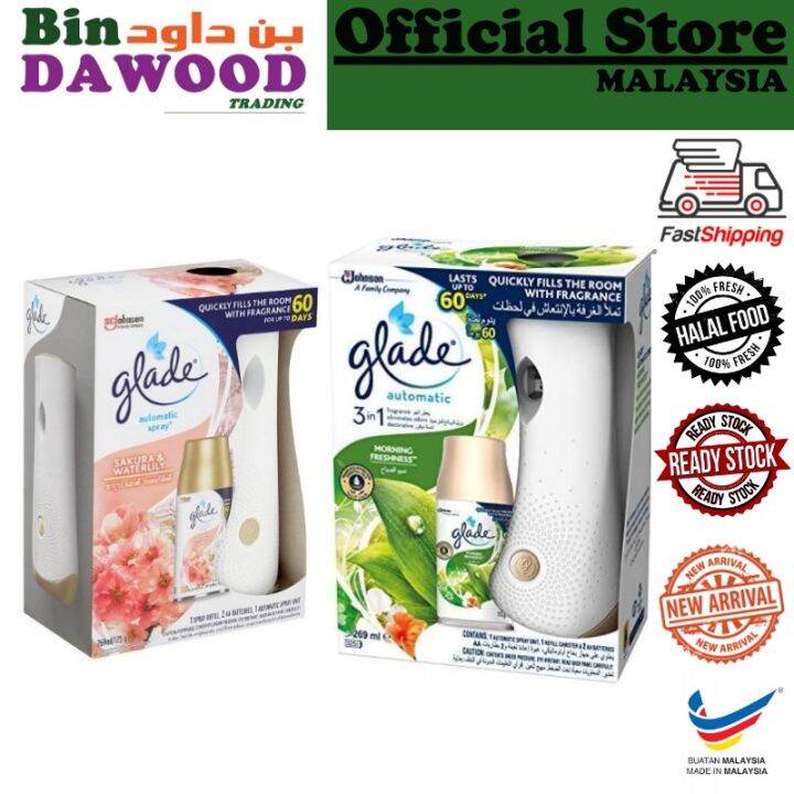 GLADE AUTOMATIC SPRAY 60DAYS + 269ML/175G spray refill PEWANGI BILIK