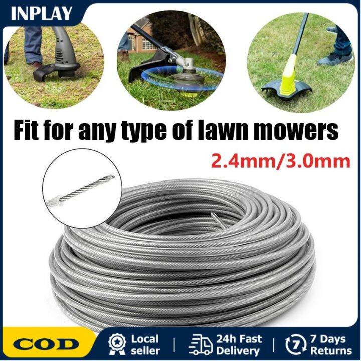 2.4/3mm Steel Wire Grass Trimmer Wire Rope Cord Line Strimmer