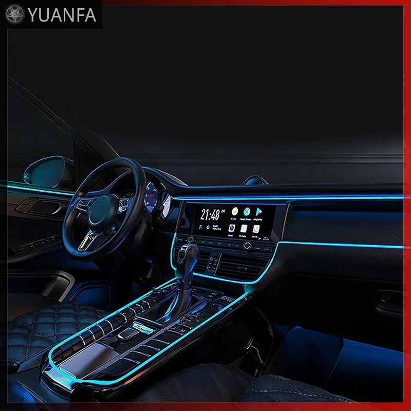 Car Interior Led Decorative Lamp El Wiring Neon Strip ,for Auto Diy  Flexible Ambient Light Usb Party Atmosphere Diode