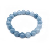 Sea Blue aquamarin Buddha Bracelets Natural Stone Round Beads Elasticity Rope Men Women yoga Bracelet 4mm 6mm 8mm 10mm 12mm