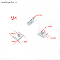 NewHopeTreee 10ชิ้นตัวยึดสกรูในตัวคลิปรูปตัวยูสำหรับ M4 M5 M6สกรูแผ่นเหล็กหัวเข็มขัดป้องกันสนิมสำหรับรถจักรยานยนต์