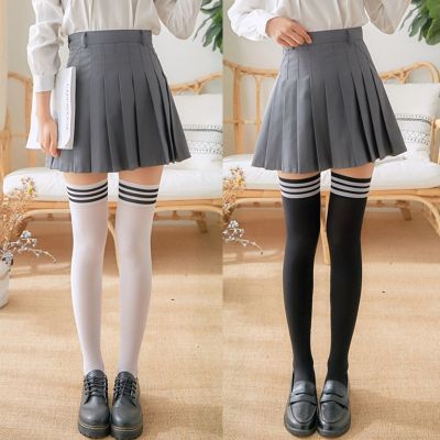 【CC】▦  Striped Socks Over Knee Thigh The Stockings Ladies Warm