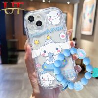 สำหรับ Redmi Note 8 Pro Note 9S Note 9S Note 10S Note 10 Pro Note 11 Note 12 Pro 3D สุนัขน่ารักลายการ์ตูน Yugui เคสโทรศัพท์แบบใสป้องกันกล้องซิลิโคนนิ่มฝาครอบหลัง + สร้อยข้อมือ