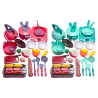 Kids Kitchen Play Playset Toy Simulation Utensils Cookware Accessories