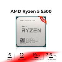 AMD Ryzen 5 5500 CPU Novo R5 5500ใหม่เอี่ยม6-Core 12 Therads ซ็อกเก็ต AM4 65W เดสก์ท็อปโปรเซสเซอร์ซีพียูตั้งโต๊ะ CPU เกมส์ PC