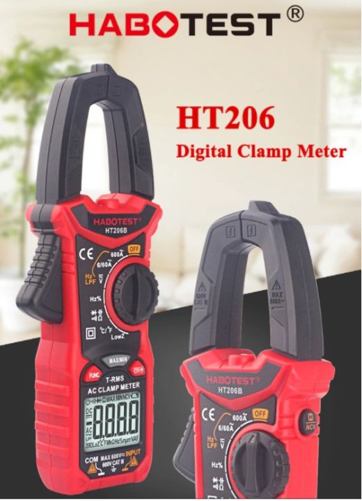 habotest-ht206b-digital-clamp-meter-true-rms-capacitance-hz-ohm-ความถี่อุณหภูมิ-pinza-amperimetrica-มัลติมิเตอร์-tester