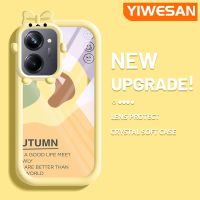 YIWESAN เคสสำหรับ Realme 10 Realme 10 Pro Plus 5G,เคสแฟชั่นลายบล็อกสีสุดสร้างสรรค์เคสเลนส์กล้องถ่ายรูปปิศาจน้อยเคสโทรศัพท์ซิลิโคนนิ่มเคสกันกระแทกแบบใสใส