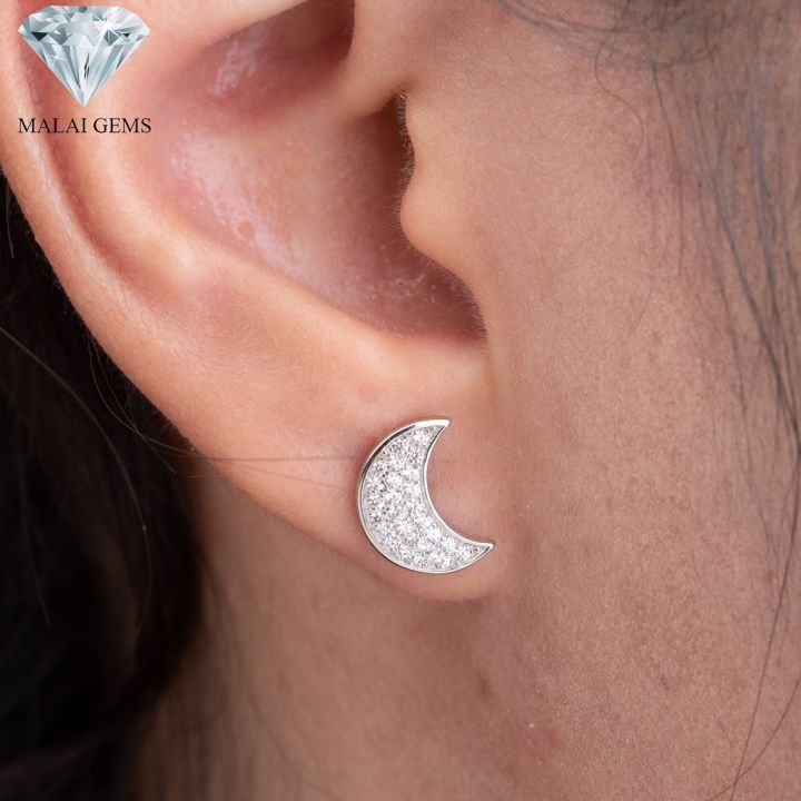 malai-gems-ต่างหูเพชร-เงินแท้-silver-925-เพชรสวิส-cz-เคลือบทองคำขาว-รุ่น075-1ea78645-แถมกล่อง-ต่างหูcz-ต่างหูเงินแท้