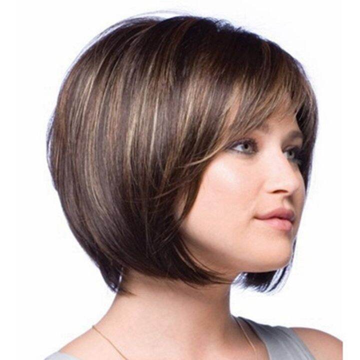 2x-short-straight-bob-wigs-brazilian-virgin-human-hair-wigs-full-wigs-40cm-brown-color