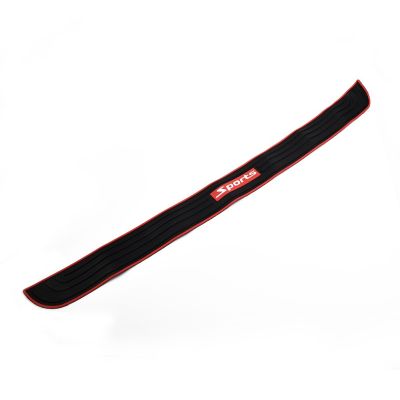 【DT】90cm Universal Car Rear Trunk Sill Bumper Guard Protector Rubber Pad Cover Strip Black &amp; Red Smooth Bottom&amp;strong Adsorption  hot