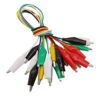 10Pcs Length 50cm DIY Test Leads Clip Jumper Wire Cable Small Size 27mm Alligator Clip Connector Double-ended Crocodile Clips Electrical Circuitry  Pa