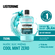 Nước súc miệng Listerine Cool Mint Zero Alcohol không cay chai 750ml