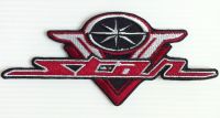 อาร์ม ตัวรีดติดเสื้อบิ๊กไบค์ Big Bike  ขนาด 4.8x2นิ้ว YAMAHA V STAR IRON ON MOTOCYCLE Big BIKER EMBROIDERY JACKET PATCH