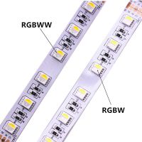 DC24V 12V 5M แถบไฟ Led 5050SMD RGBW RGBWW 4สีใน1ชิป Led ยืดหยุ่นแถบไฟ RGB + สีขาว/อบอุ่นสีขาวตกแต่งในร่ม