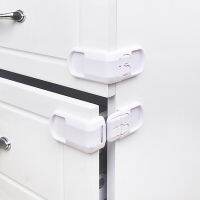 Plastic Cabinet Drawer Locks Anti-Pinching Hand Baby Proof Locks Adhesive No Drilling for Children Kids Protection Home Security